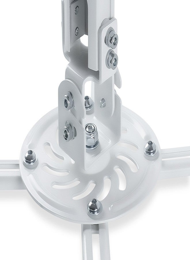 Mount-IT! Projector Ceiling Mount [30 lbs Capacity] Universal Bracket | 360 Full Motion with Tilt and Swivel Rotate | Adjustable Pole Height from 21-34.5 Inches, Extendable Arms (White | Long) - Image 5